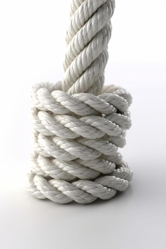 ropes isolated on a white background. Generative AI photo