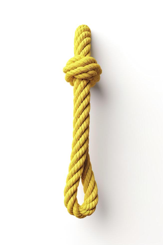 ropes isolated on a white background. Generative AI photo