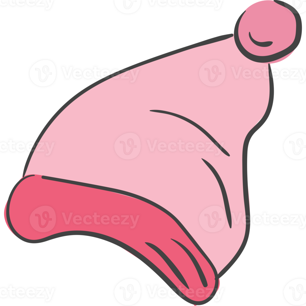 Baby Beanie Doodle Illustration PNG Transparent Background