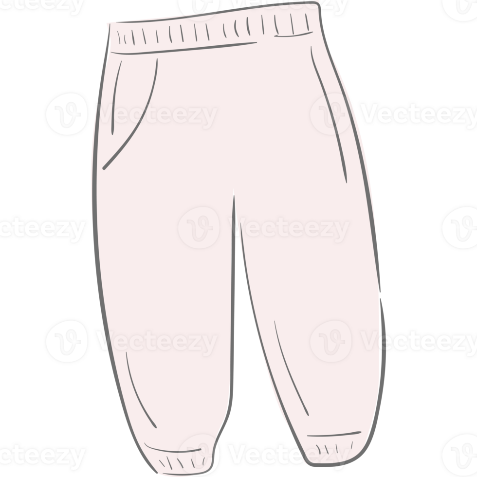 Baby Pants Doodle Illustration PNG Transparent Background