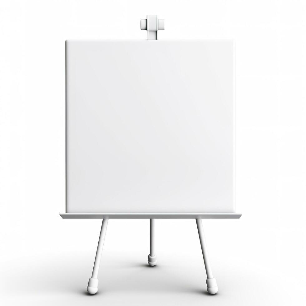 blank whiteboard on the wall. Generative AI photo