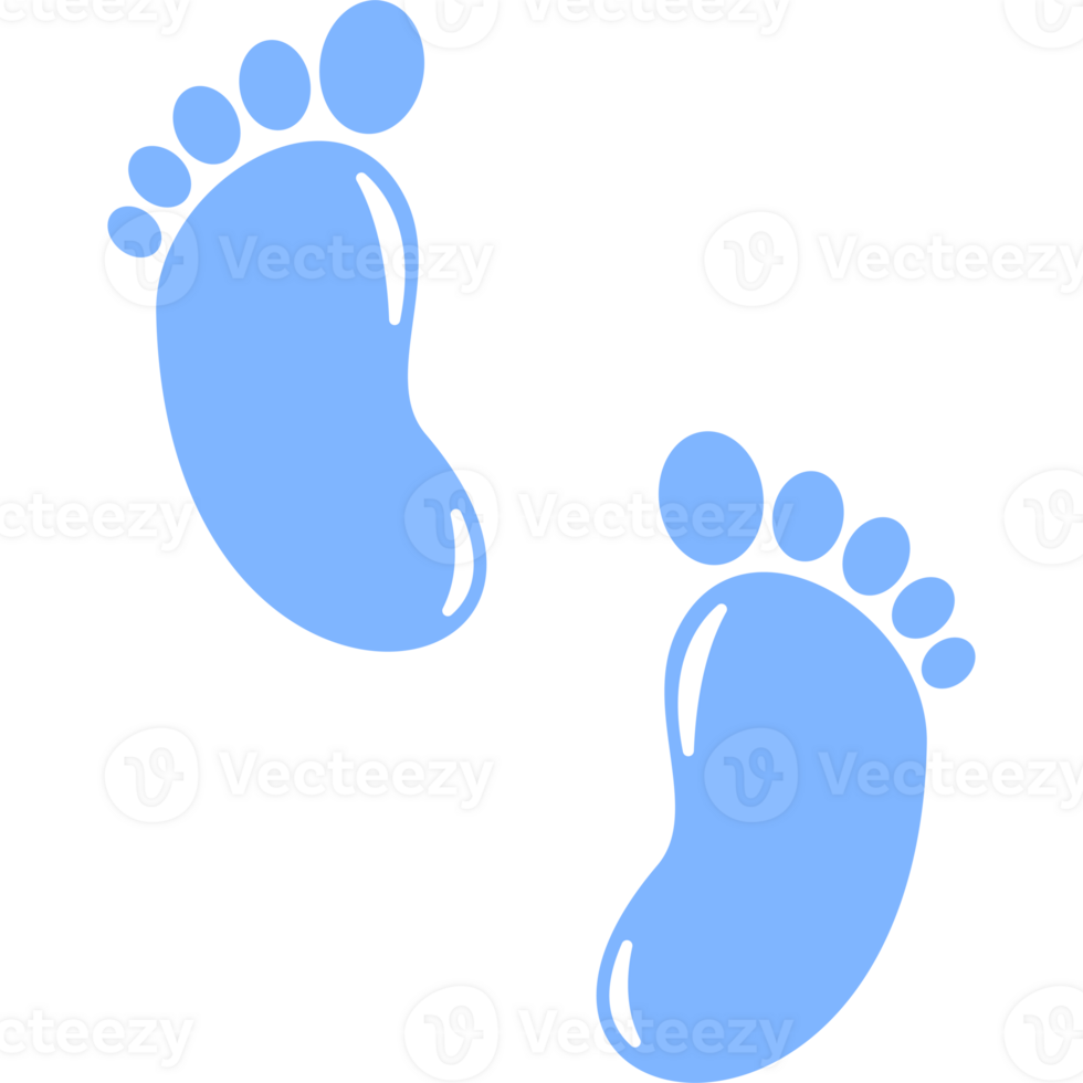 Baby footprints Isolated Transparent Background PNG Illustration