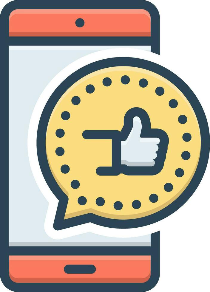 color icon for responses vector