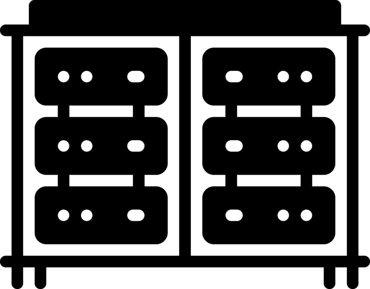 solid icon for server vector
