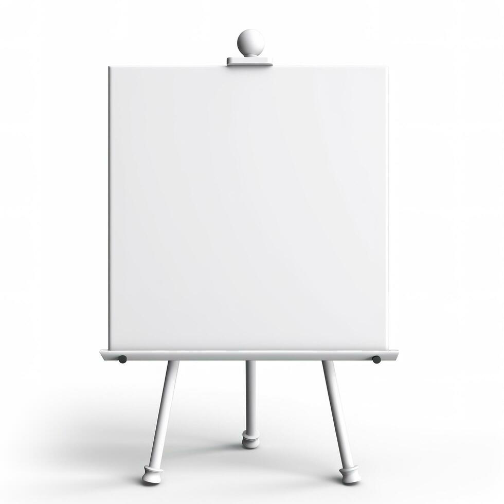 blank whiteboard on the wall. Generative AI photo