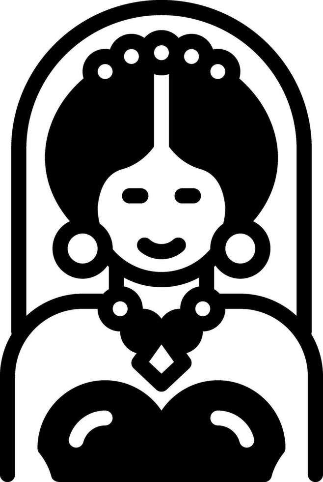 solid icon for bridal vector