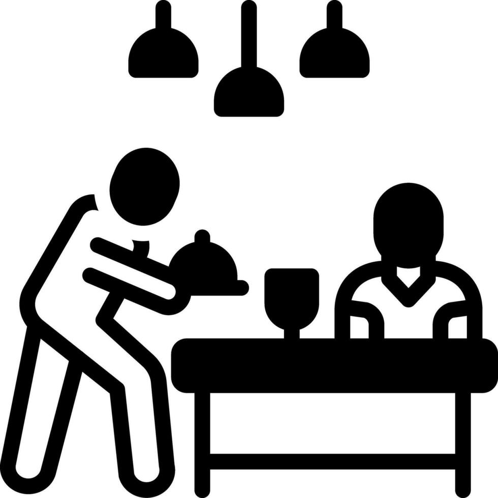 solid icon for hospitality vector