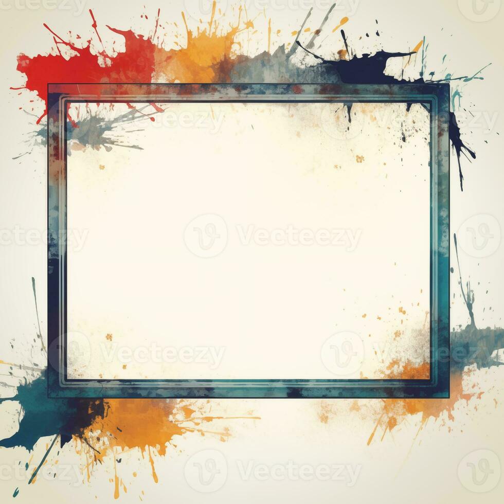 Colorful square frame on white background, post, header, cover, abstract photo