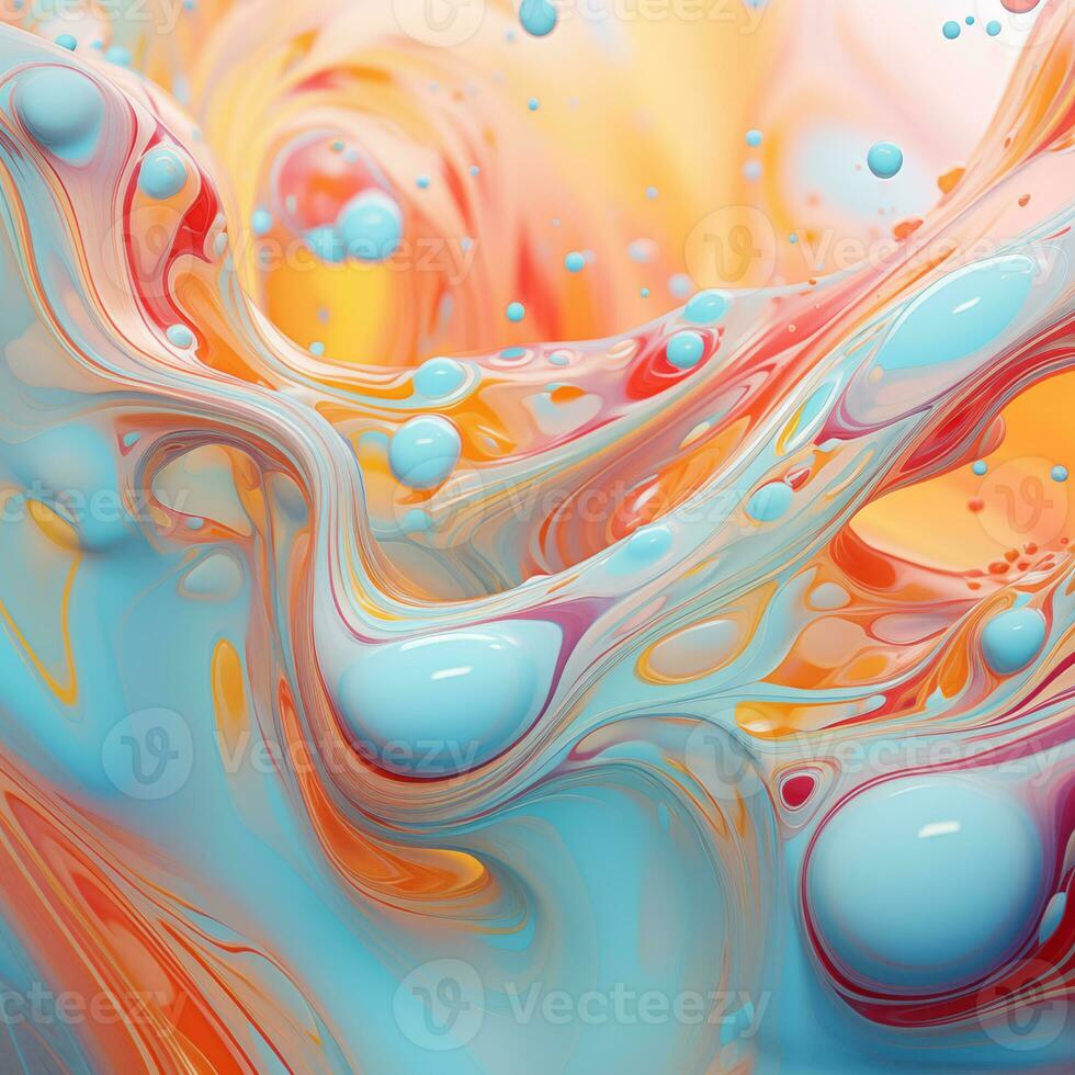 Colorful abstract liquid art background, surface design, acrylic, paint photo