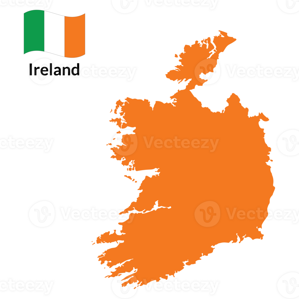 mapa de Irlanda con Irlanda nacional bandera png