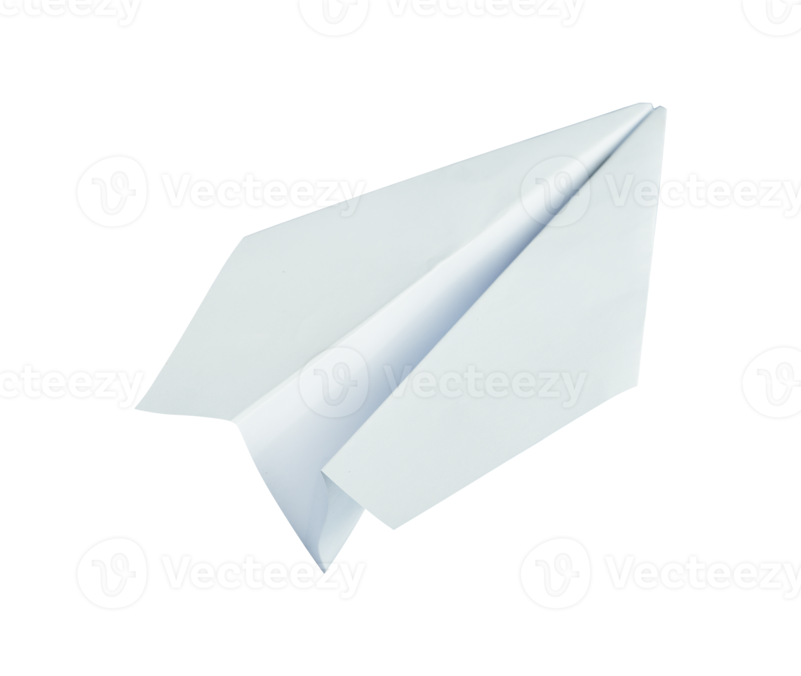 white paper plane isolated element png