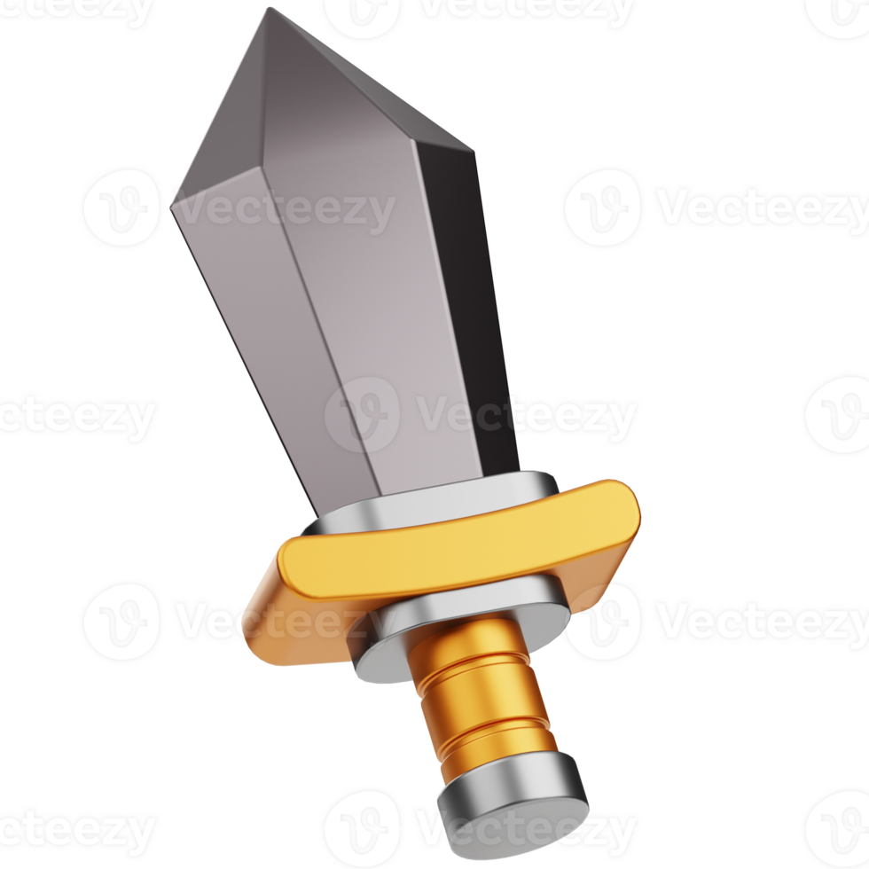 Sword 3D Illustration for infographic, etc png