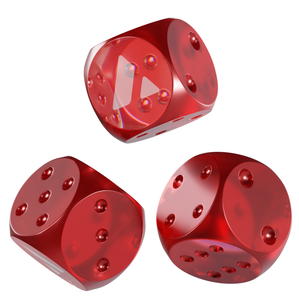 Dice Avalanche ,AVAX Glass Dice Crypto 3D Icon png