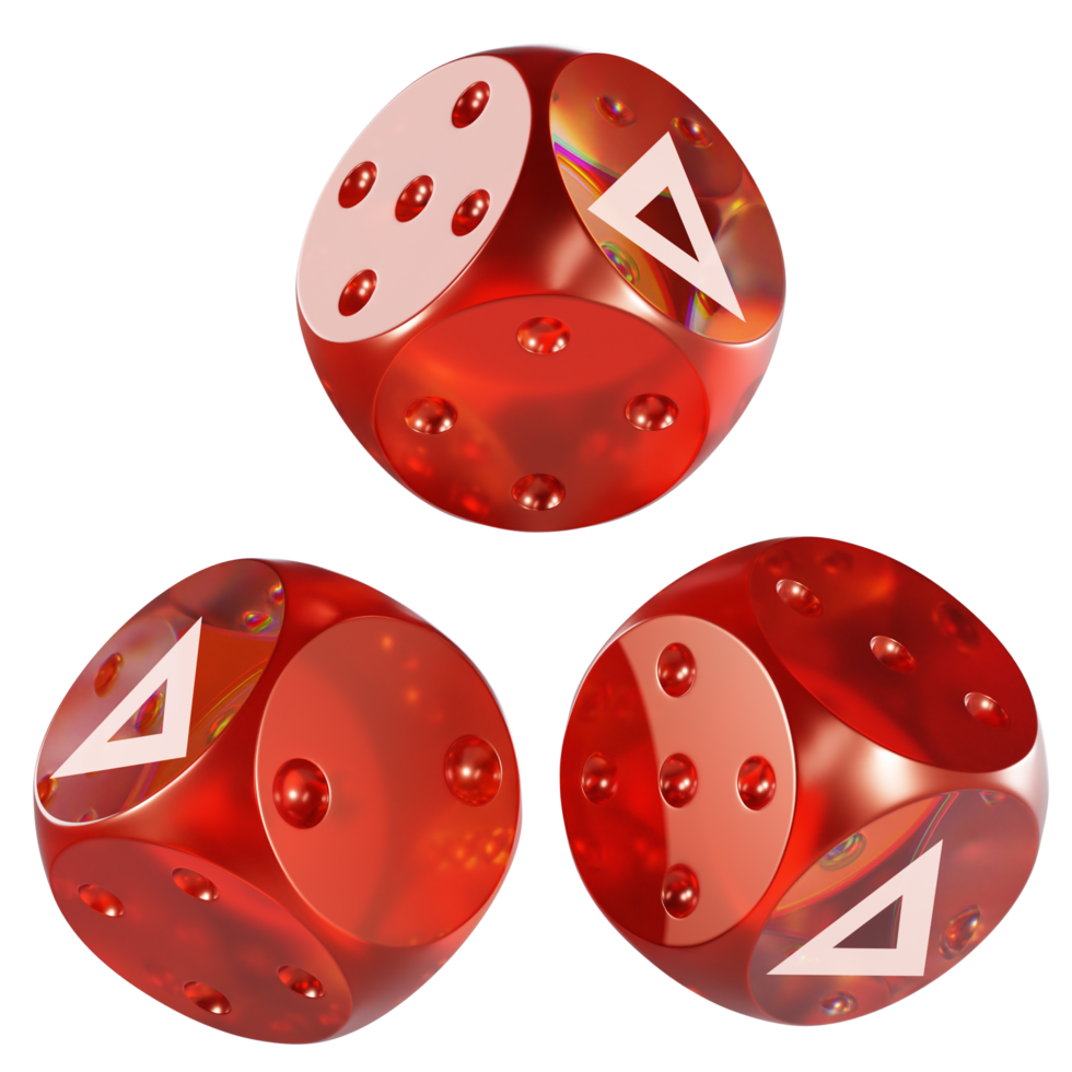 Dice Basic Attention Token ,BAT Glass Dice Crypto 3D Icon png