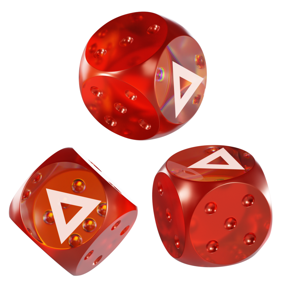 Dice Basic Attention Token ,BAT Glass Dice Crypto 3D Icon png