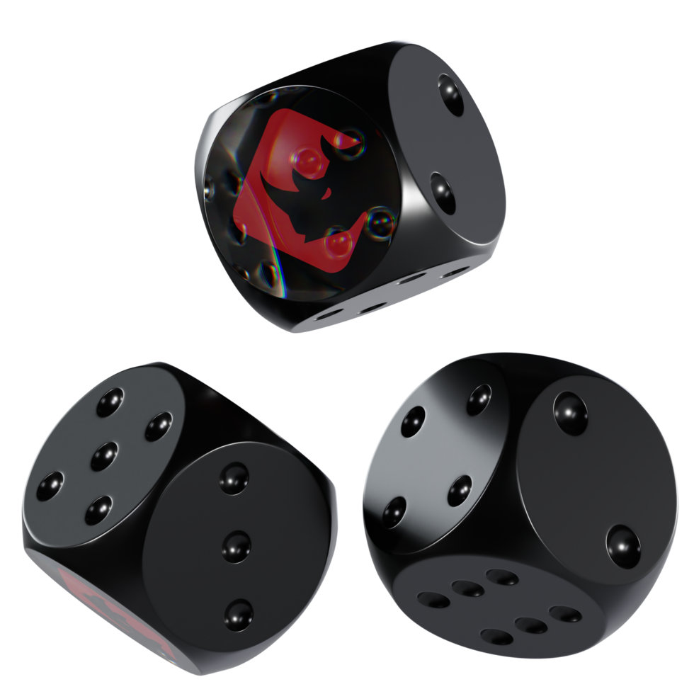 Dice BinaryX ,BNX Glass Dice Crypto 3D Icon png