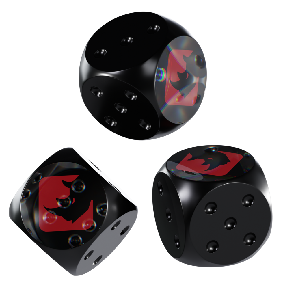 Dice BinaryX ,BNX Glass Dice Crypto 3D Icon png