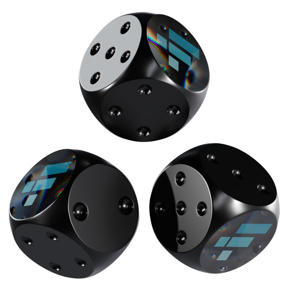 Dice FTX Token ,FTT Glass Dice Crypto 3D Icon png