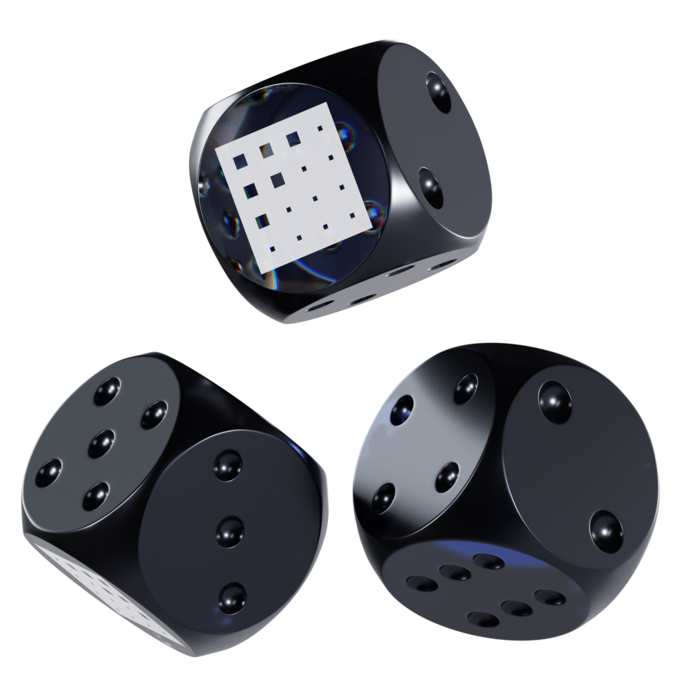 Dice Fetch ai ,FET Glass Dice Crypto 3D Icon png
