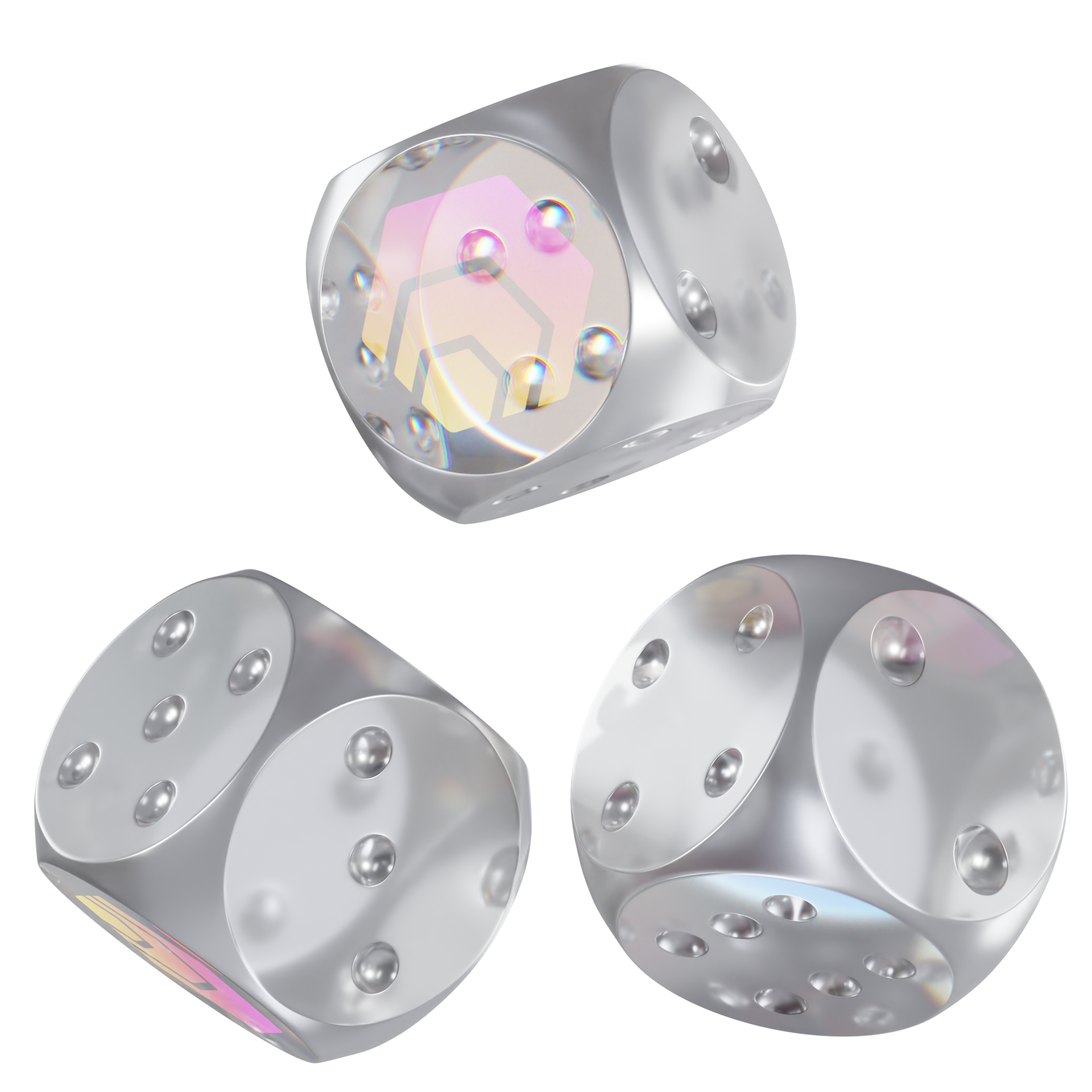 Dice HEX Glass Dice Crypto 3D Icon 33655310 PNG