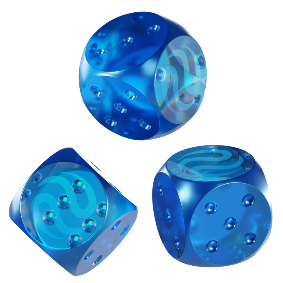 Dice Injective ,INJ Glass Dice Crypto 3D Icon png
