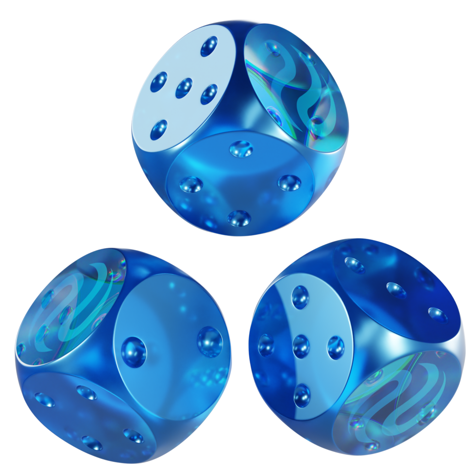 Dice Injective ,INJ Glass Dice Crypto 3D Icon png