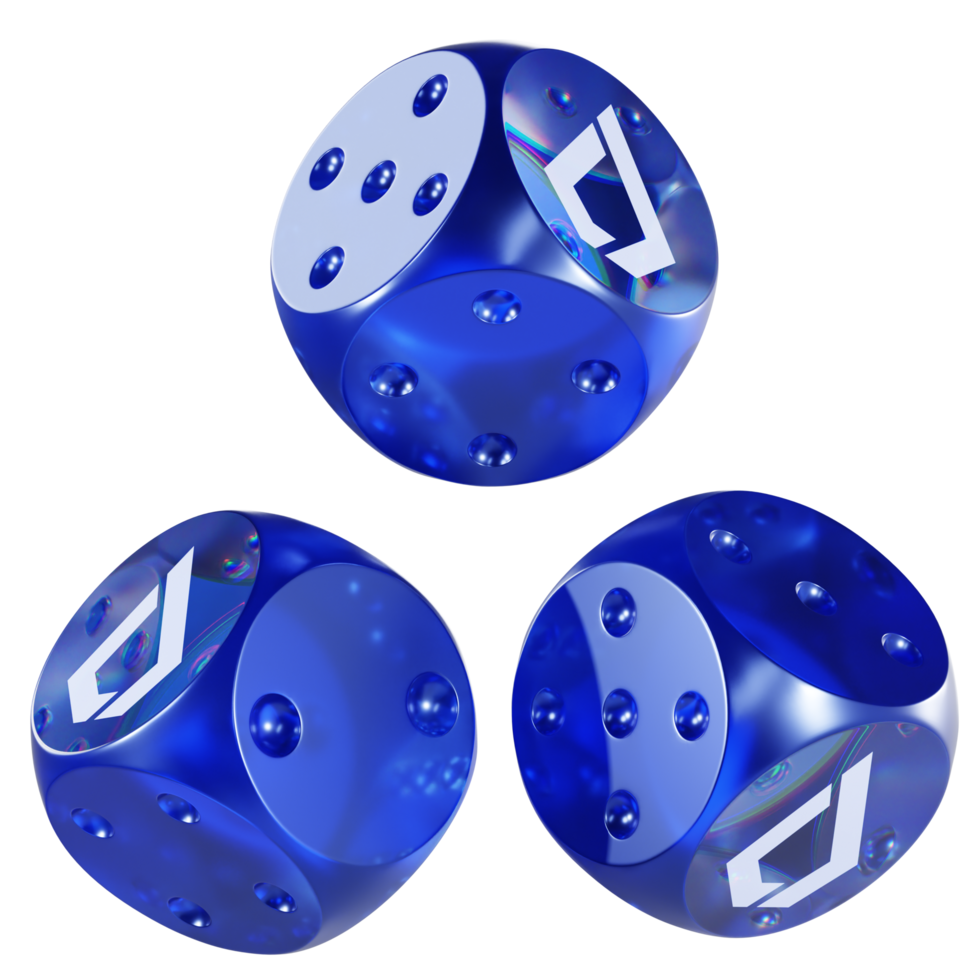 Dice Lisk ,LSK Glass Dice Crypto 3D Icon png