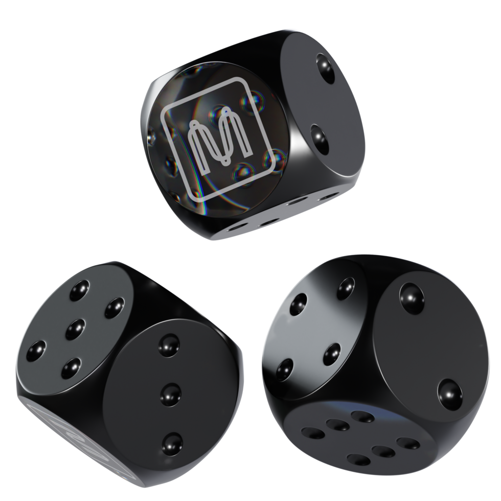 Dice Mina Glass Dice Crypto 3D Icon png