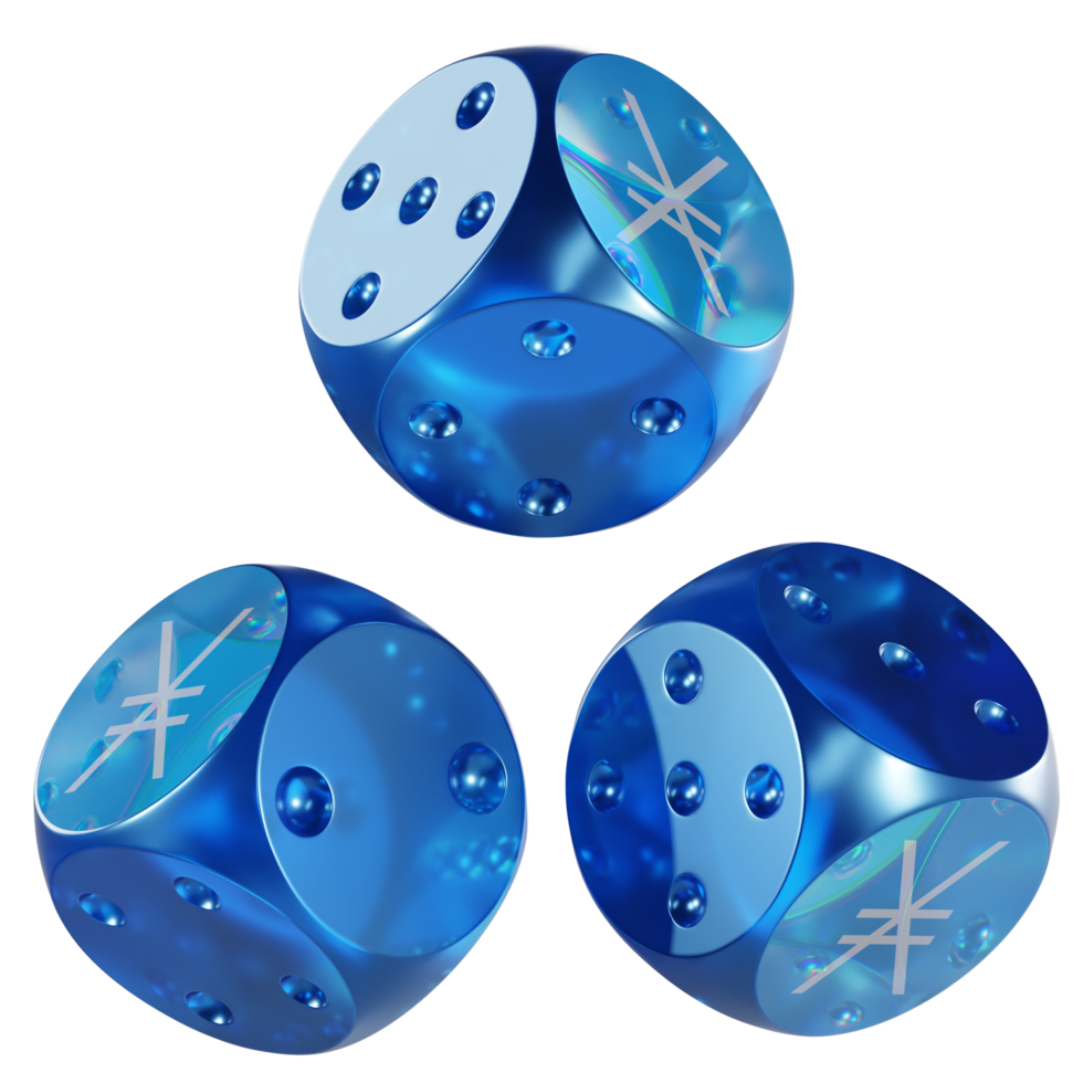 Dice Nano ,XNO Glass Dice Crypto 3D Icon png