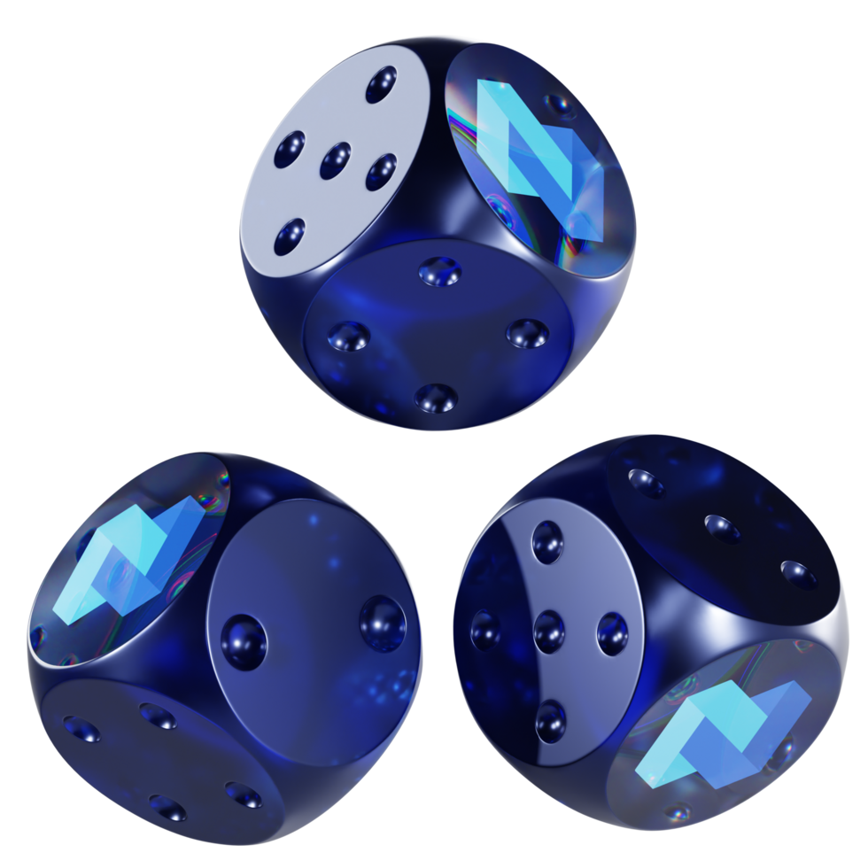 Dice Nexo Glass Dice Crypto 3D Icon png