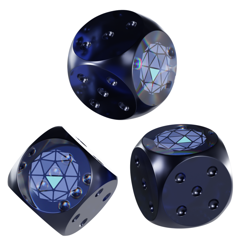 Dice Orbs Glass Dice Crypto 3D Icon png
