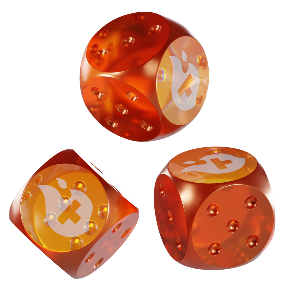 Dice Theta Fuel ,TFUEL Glass Dice Crypto 3D Icon png