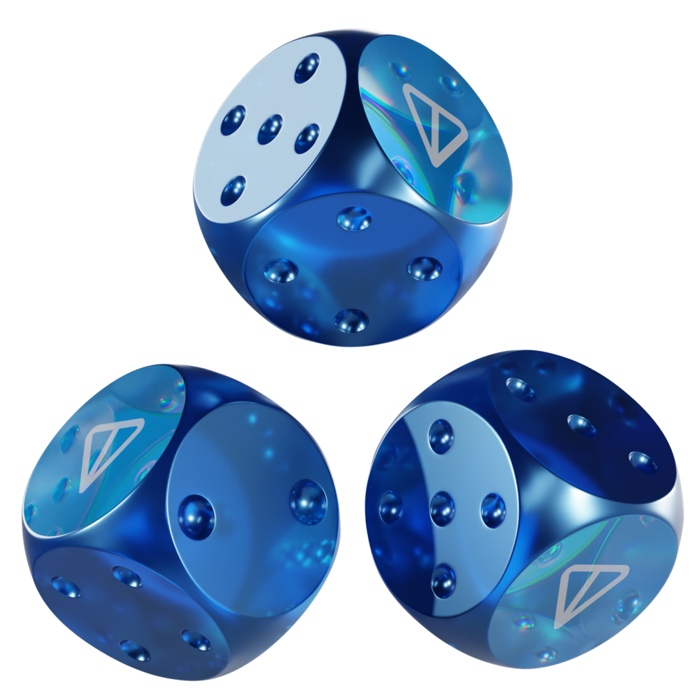 Dice Toncoin ,TON Glass Dice Crypto 3D Icon png