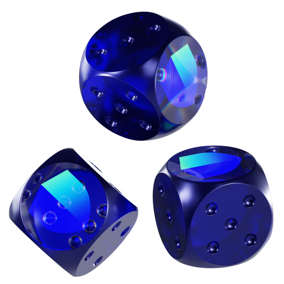 Dice Trust Wallet Token ,TWT Glass Dice Crypto 3D Icon png