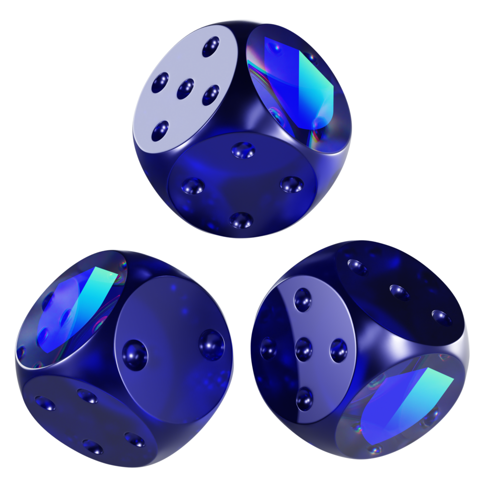 Dice Trust Wallet Token ,TWT Glass Dice Crypto 3D Icon png