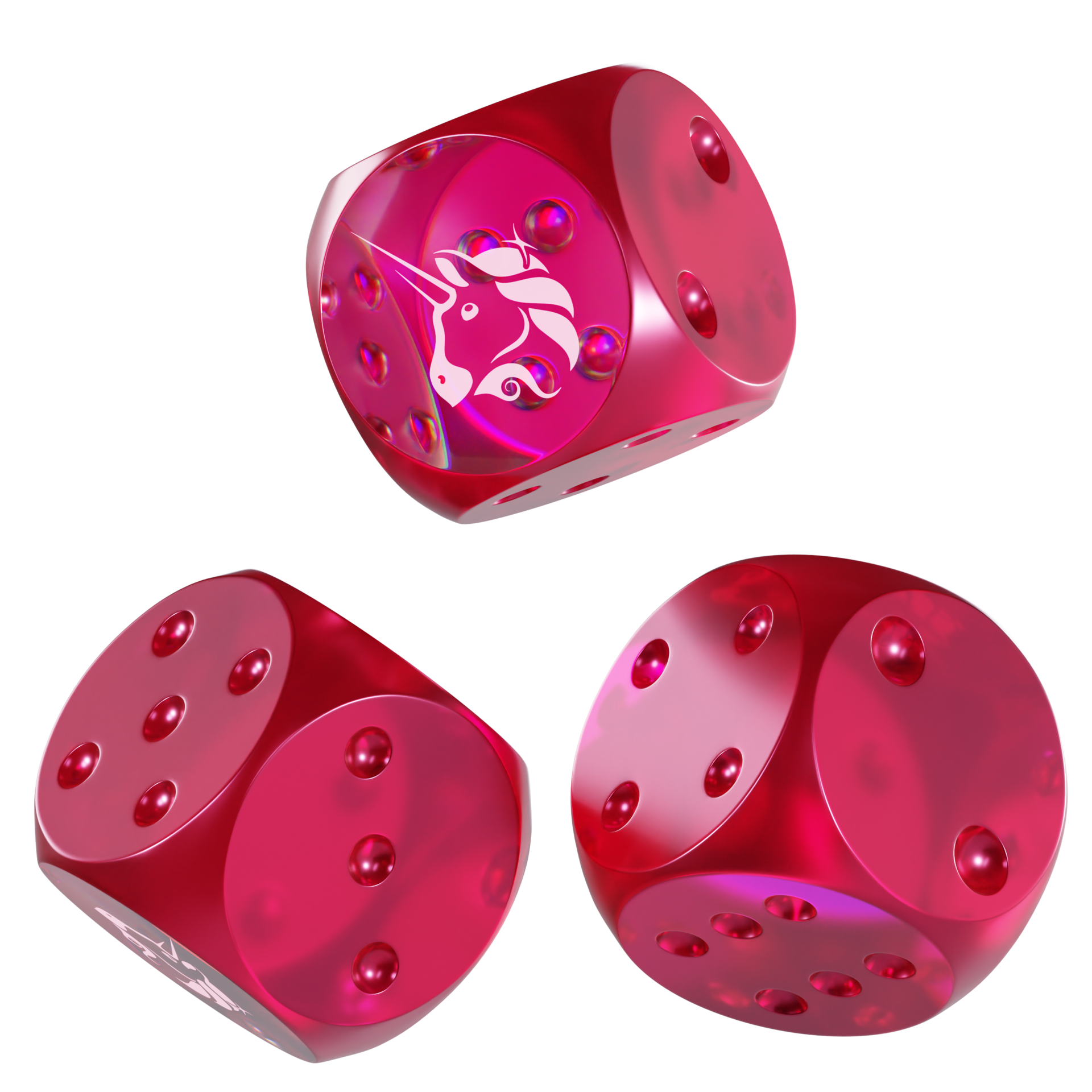 Dice Uniswap ,UNI Glass Dice Crypto 3D Icon 33655630 PNG