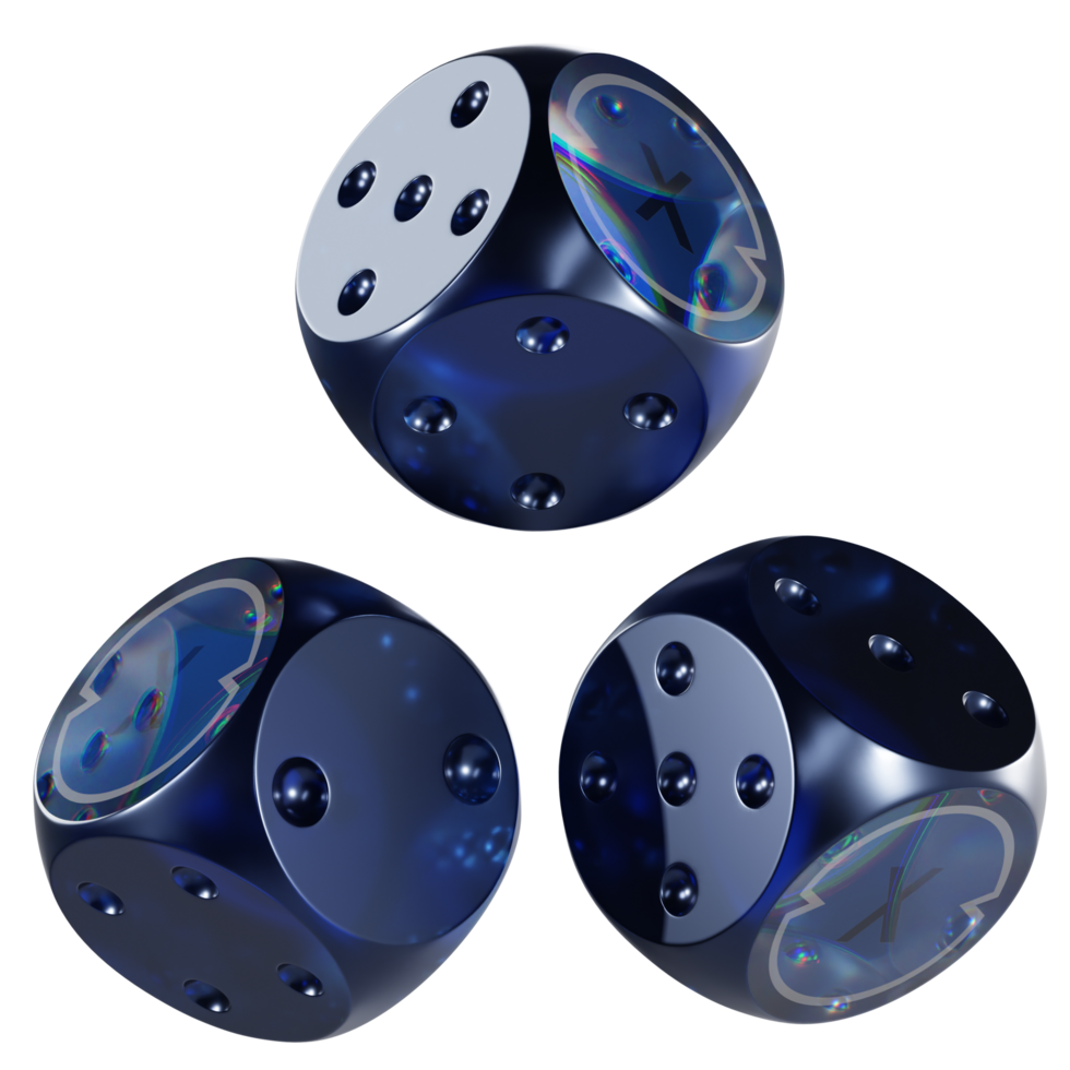 Dice XDC Network Glass Dice Crypto 3D Icon png