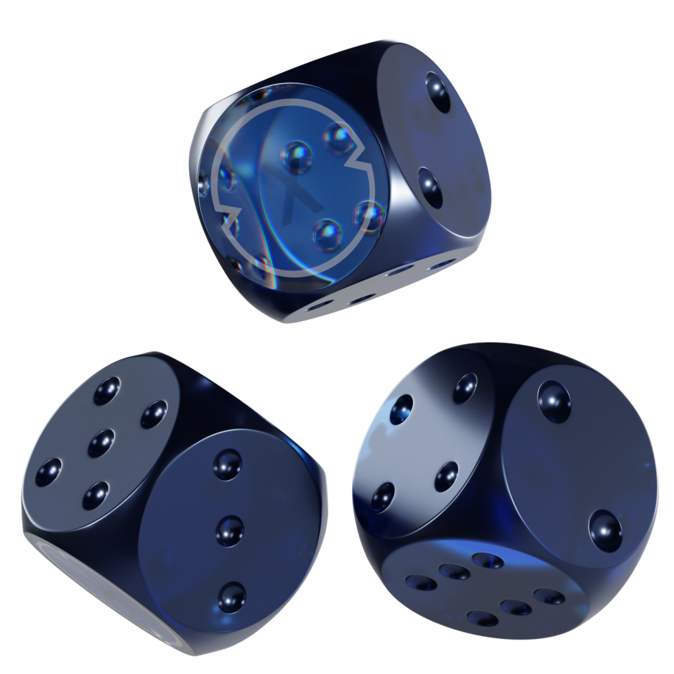 Dice XDC Network Glass Dice Crypto 3D Icon png