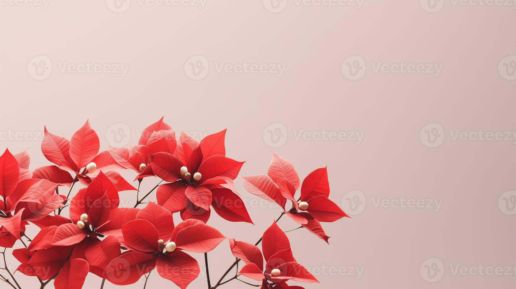 Pink and white flowers on the color background. Ai Generated. photo