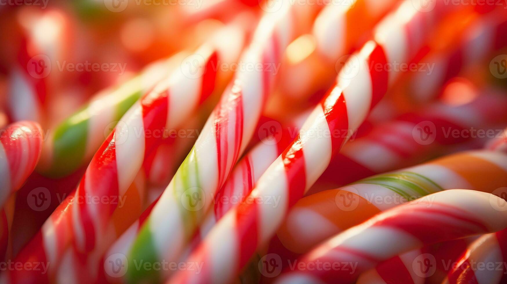 White and pink candies at Christmas. Ai Generated. photo