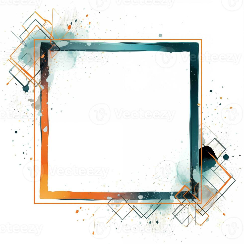 Colorful square frame on white background, post, header, cover, abstract photo