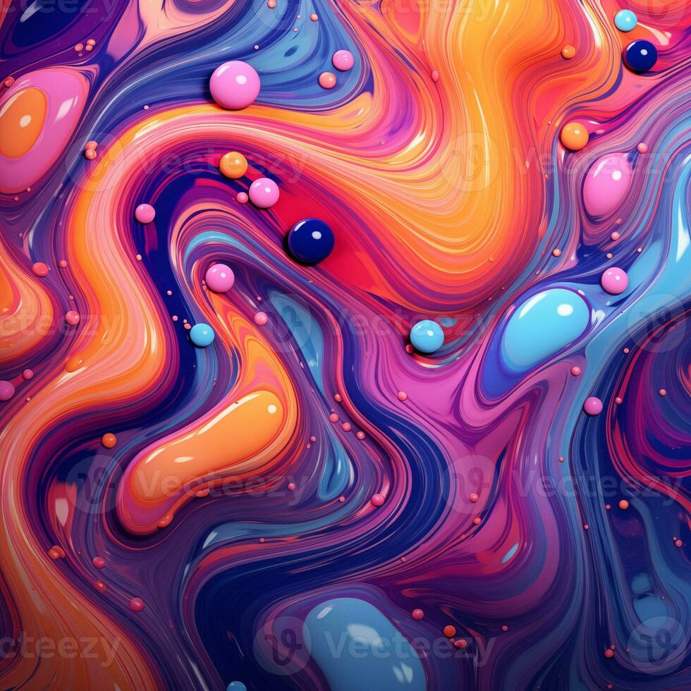 Colorful abstract liquid art background, surface design, acrylic, paint photo