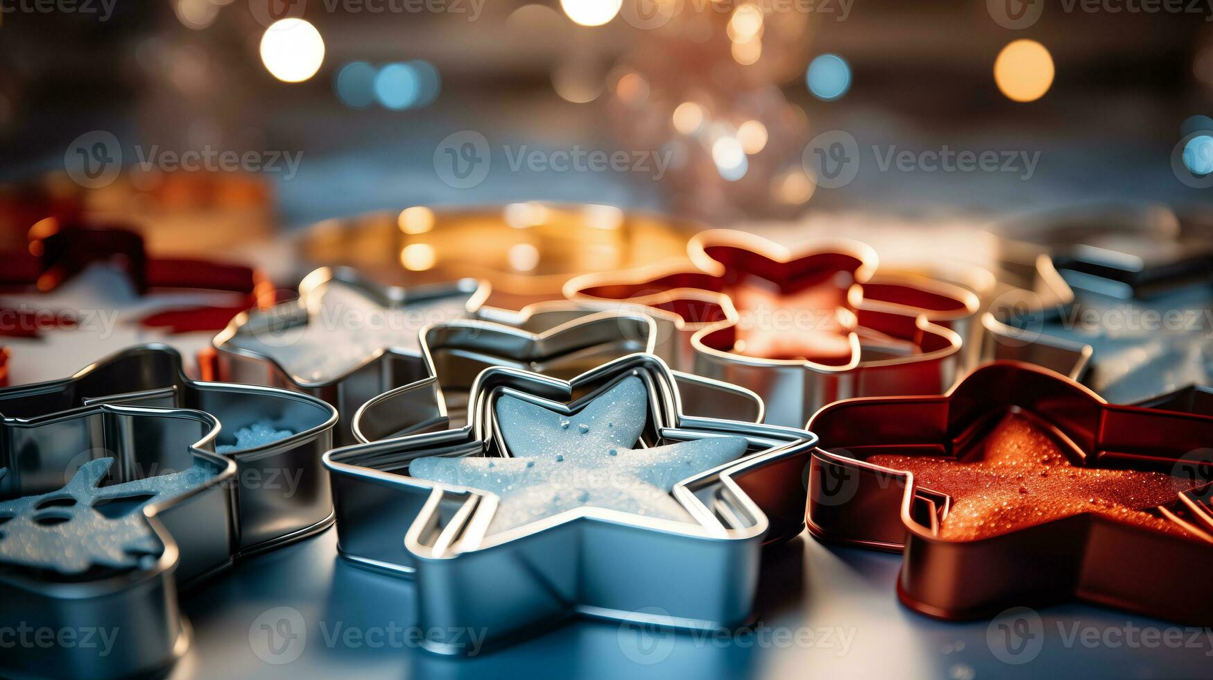 Star decorated for celebrated on light background. Paper for gift boxes prepared for holiday celebrations. photo