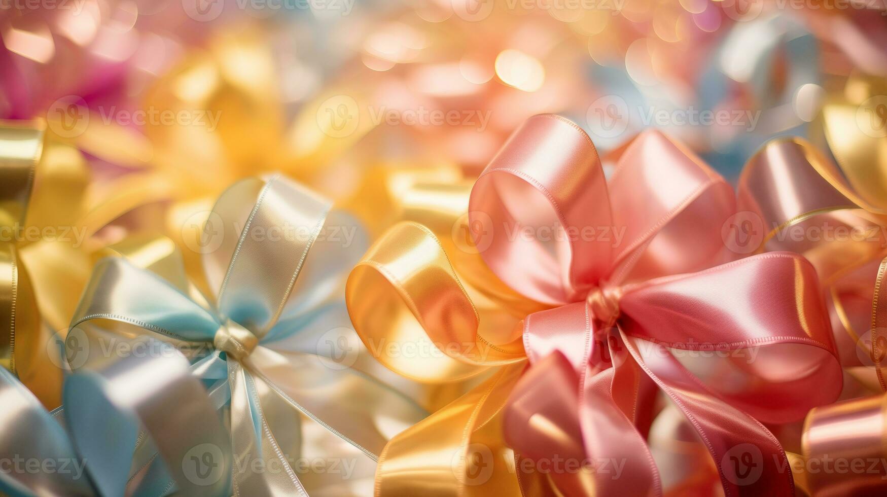 Colorful ribbon for gift box to celebrate holiday. Paper for gift boxes prepared for holiday celebrations. photo