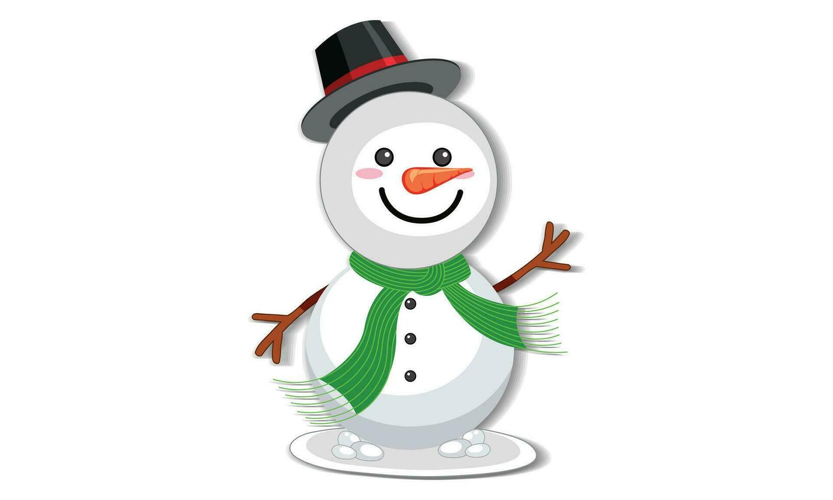Snowman Christmas Graphic Creepy Clip Art Vector Design, 100 vector illustration design.