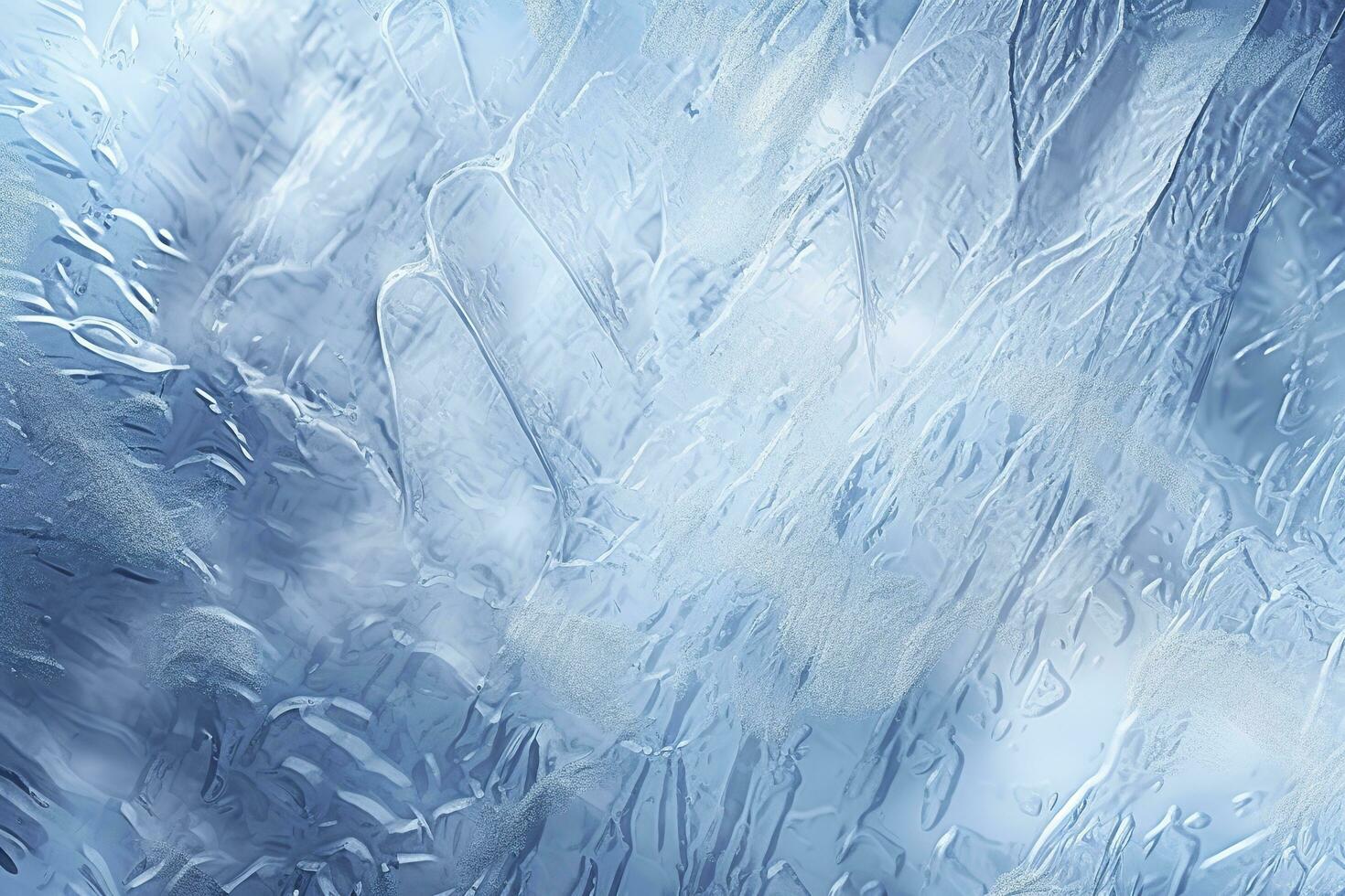 Abstract ice textures on car window in winter. Frosted Glass and Ice. A Textured Look. backgrounds and textures concept. AI Generative photo