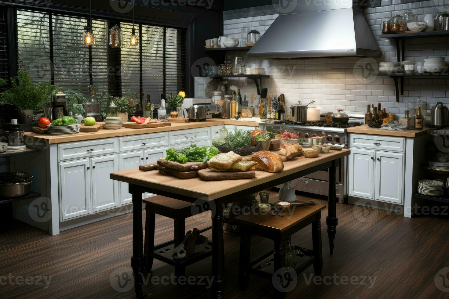 cocina como foto estudio habitación con herramienta y equipo ai generado