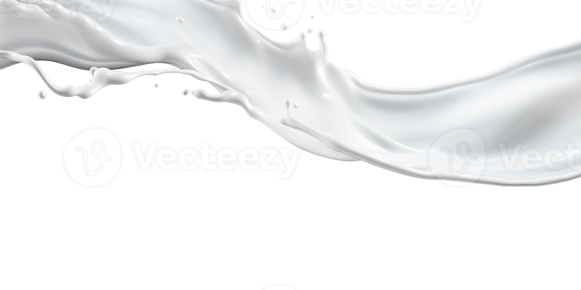 photorealistic image of a splash of milk. splash of white milk, cream