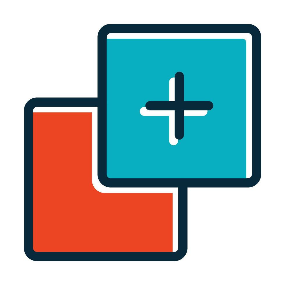 Compose Vector Thick Line Filled Dark Colors