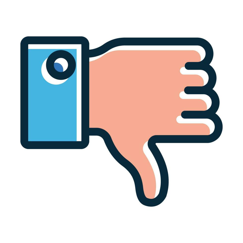 Dislike Vector Thick Line Filled Dark Colors